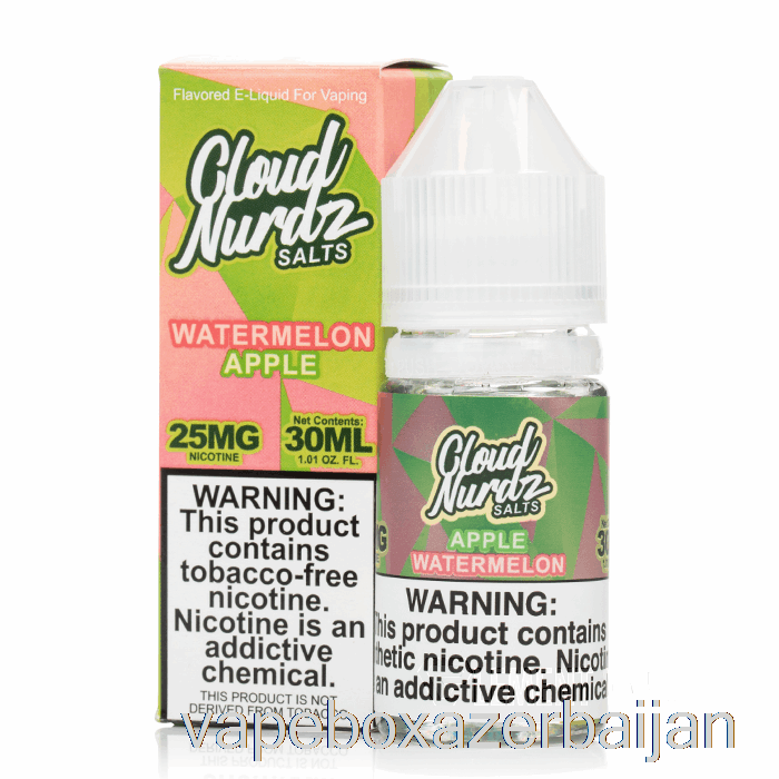 E-Juice Vape Watermelon Apple - Cloud Nurdz Salts - 30mL 25mg